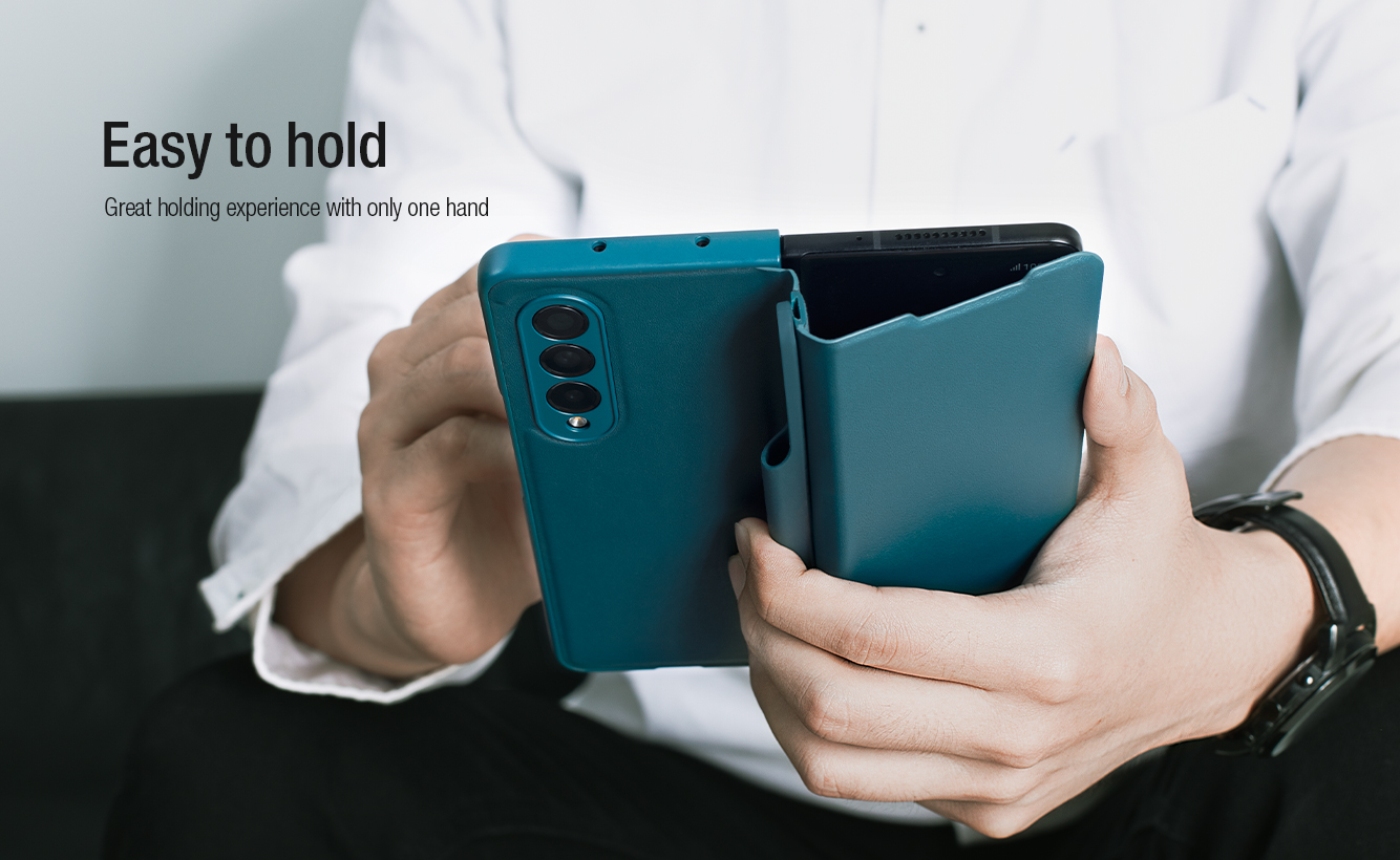 Bao Da Galaxy Z Fold 3 Fold3 Nillkin Qin Pro Leather (5)