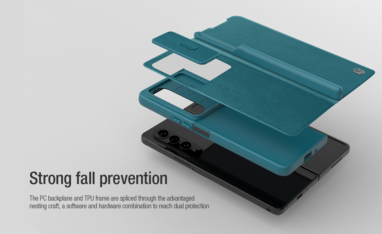 Bao Da Galaxy Z Fold 4 Fold4 Nillkin Qin Pro Leather (3)