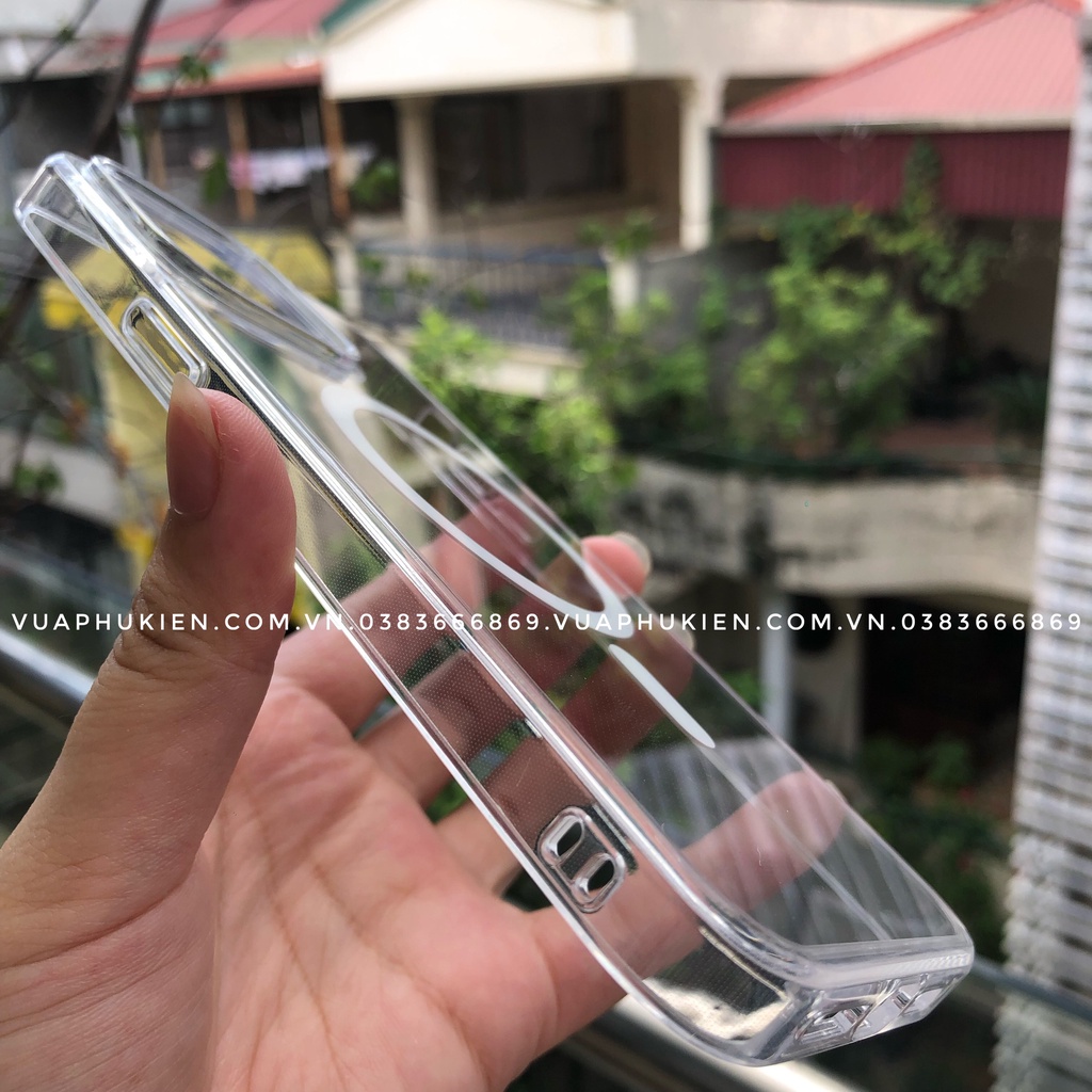 Op Lung Magsafe Wiwu Magnetic Crystal Trong Suot Cho Iphone 14 Cao Cap (4)