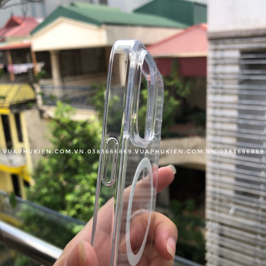 Op Lung Magsafe Wiwu Magnetic Crystal Trong Suot Cho Iphone 14 Cao Cap (6)