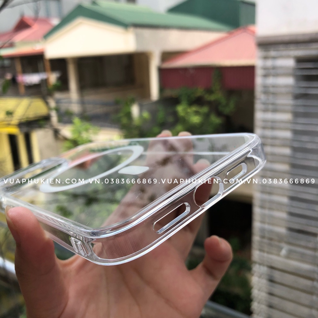 Op Lung Magsafe Wiwu Magnetic Crystal Trong Suot Cho Iphone 14 Plu Cao Cap (7)
