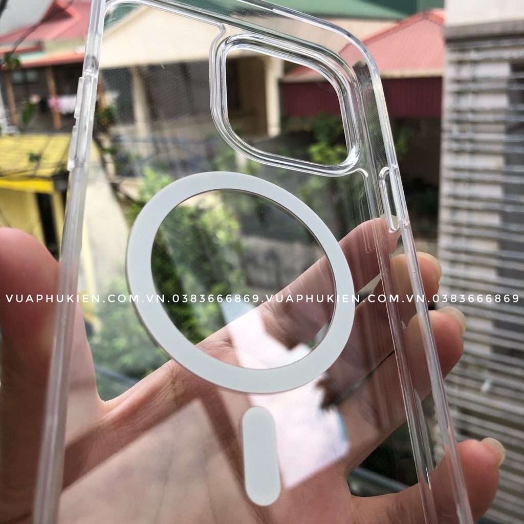 Op Lung Magsafe Wiwu Magnetic Crystal Trong Suot Cho Iphone 14 Plu Cao Cap (8)