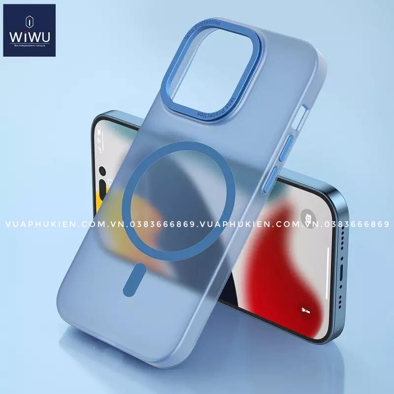 Op Lung Nham Magsafe Wiwu Ultra Thin Slim Case Cho Iphone 14 Pro Max Ho Tro Sac Khong Day Cao Cap (11)