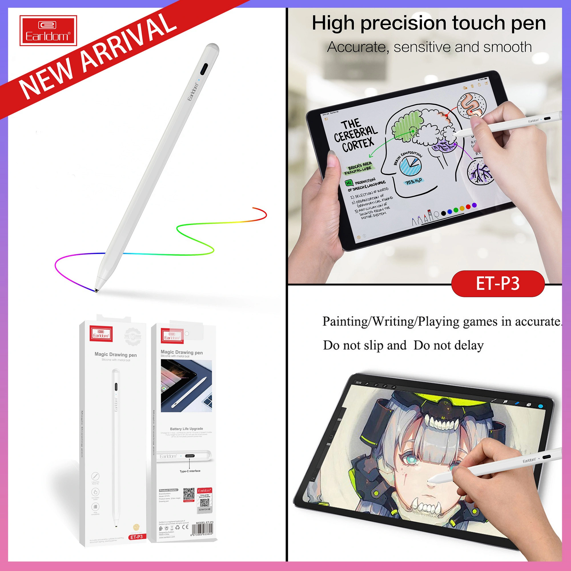 But Cam Ung Tu Tinh Earldom Et P3 Cho Ipad Samsung Tad Dien Thoai Thong Minh Su Dung Tren Moi He Dieu Hanh (2)