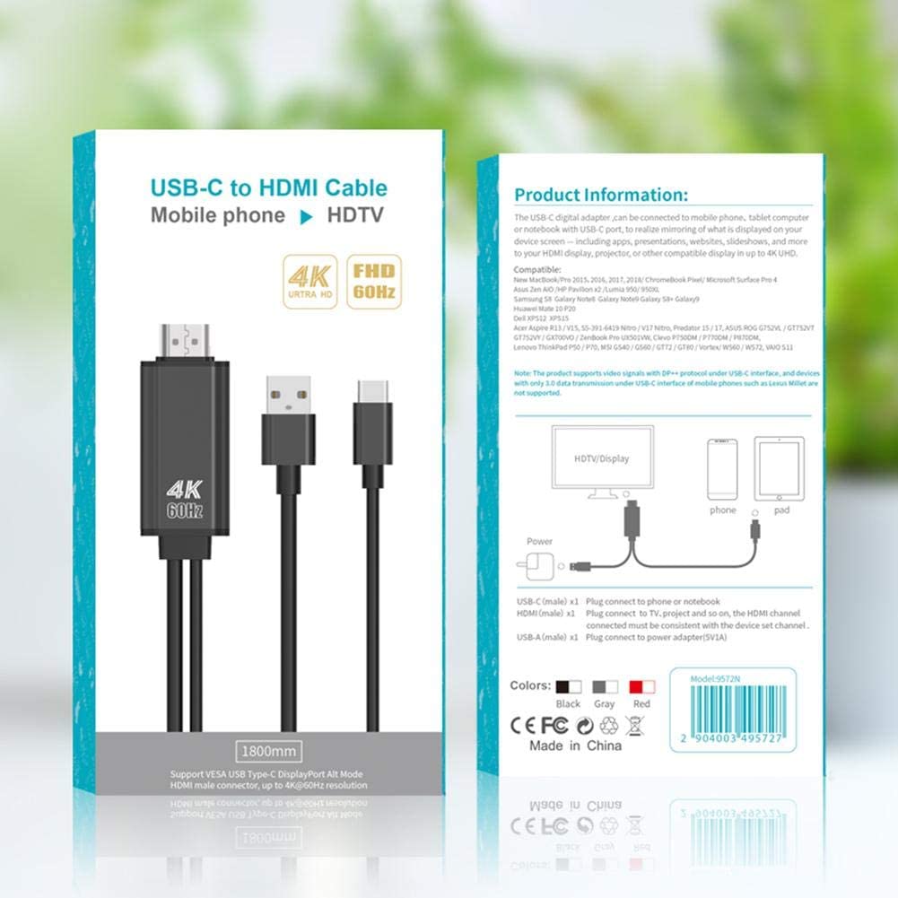 Cap Usb Type C To Hdmi Cable Hd Hdmi Type C To Hdmi With True 4k 60hz Hdmi (2)