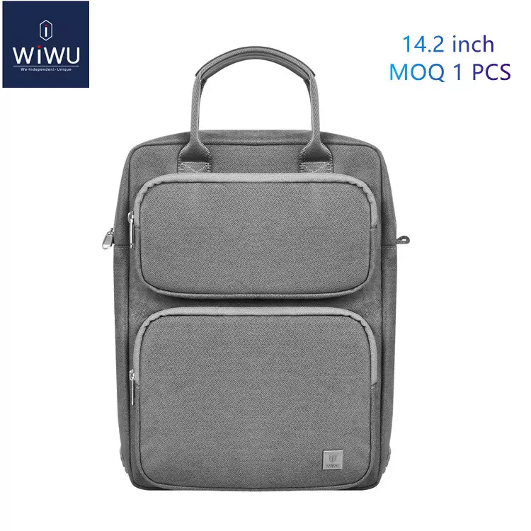 Tui Sach Doc Wiwu Alpha Vertical Layer Bag Cho Macbook 14 2 Inch M1 Laptop 14 Inch Co Quai Deo Chinh Hang Cao Cap (5)