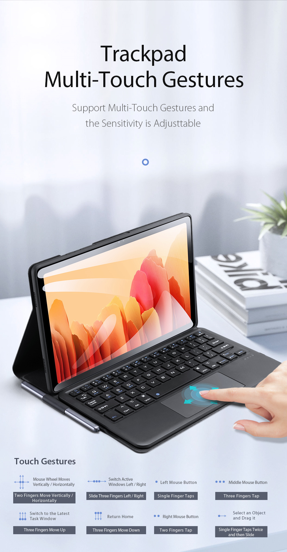 Bao Da Kem Ban Phim Dux Ducis Samsung Tab A7 10 4 2020 T500 T505 Bluetooth Keyboard Chinh Hang (11)