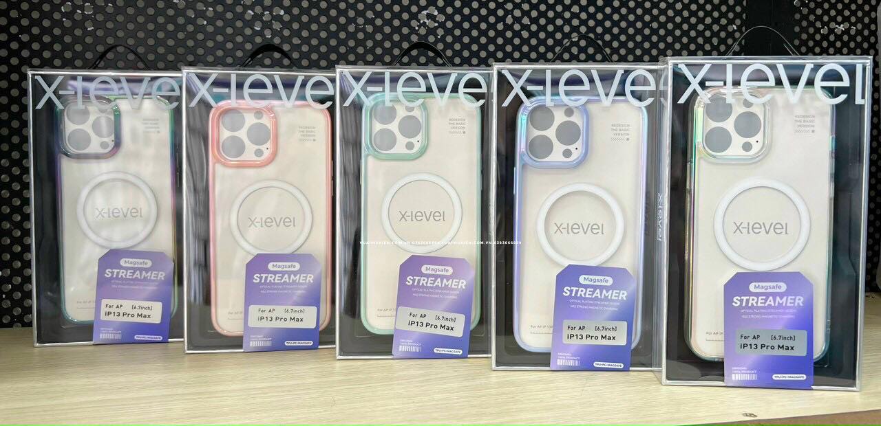 Op Lung Cung Trong Suot Vien Doi Mau Cho Iphone 14 Pro Max Plus Pro Chinh Hang X Level Streamer Magsafe (3)