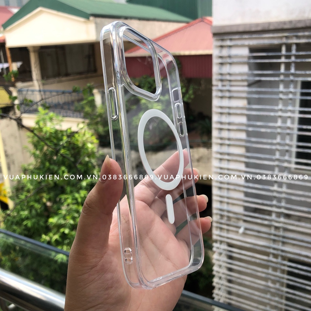 Op Lung Magsafe Wiwu Magnetic Crystal Trong Suot Cho Iphone 14 Cao Cap (1)