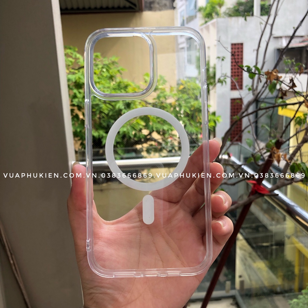 Op Lung Magsafe Wiwu Magnetic Crystal Trong Suot Cho Iphone 14 Cao Cap (5)