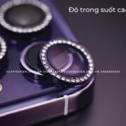Viền Lens Diamond Premium bảo vệ camera iPhone Kuzoom có khung dán iPhone 13, 13 Pro, 13 Pro Max