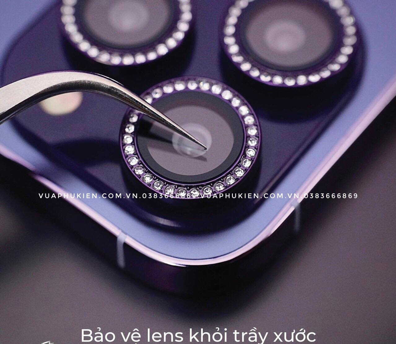 Vien Lens Diamond Premium Bao Ve Camera Iphone Kuzoom Co Khung Dan Iphone 13 13 Pro 13 Pro Max (5)