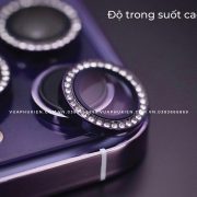 Viền Lens Diamond Premium bảo vệ camera iPhone Kuzoom có khung dán iPhone 14/14 Plus cao cấp