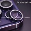 Viền Lens Diamond Premium bảo vệ camera iPhone Kuzoom có khung dán iPhone 14 Pro cao cấp