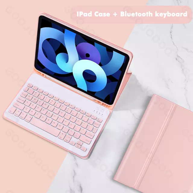 Bao Da Ipad Gen 10 10 9 Inch 2022 Smart Keyboard Kem Ban Phim Bluetooth Co Khay Dung But (4)