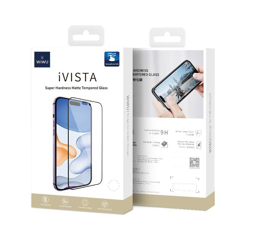 Kính Cường Lực Chống Vân Tay Có Bảo Vệ Màng Loa WIWU IVista Cho IPhone 11, 11 Pro, 11 Pro Max (1)