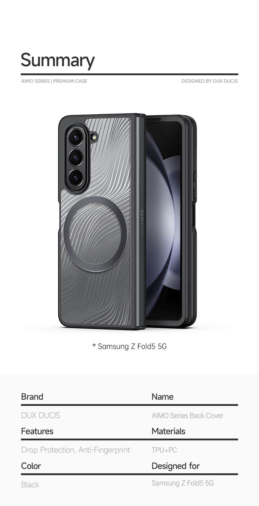 Bao Da Samsung Galaxy Z Fold 5 Fold5 Chinh Hang Dux Ducis Aimo Magsafe Cao Cap (13)