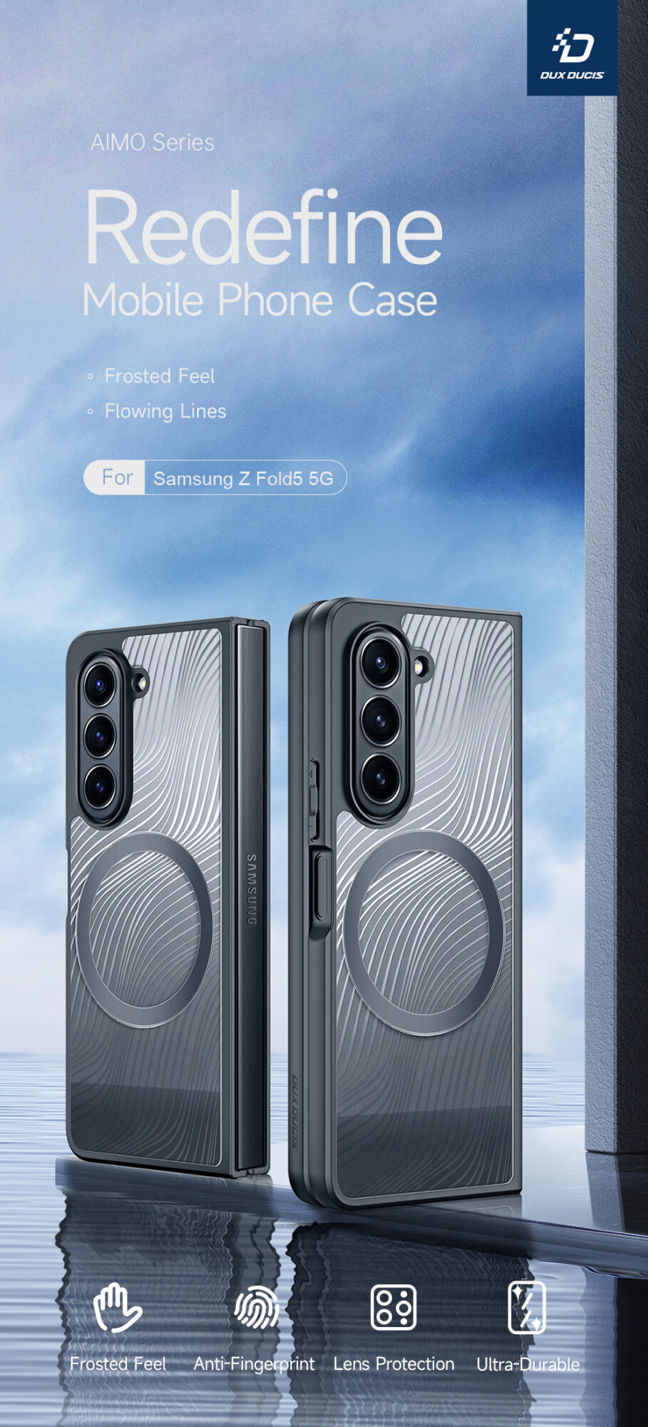 Bao Da Samsung Galaxy Z Fold 5 Fold5 Chinh Hang Dux Ducis Aimo Magsafe Cao Cap (2)