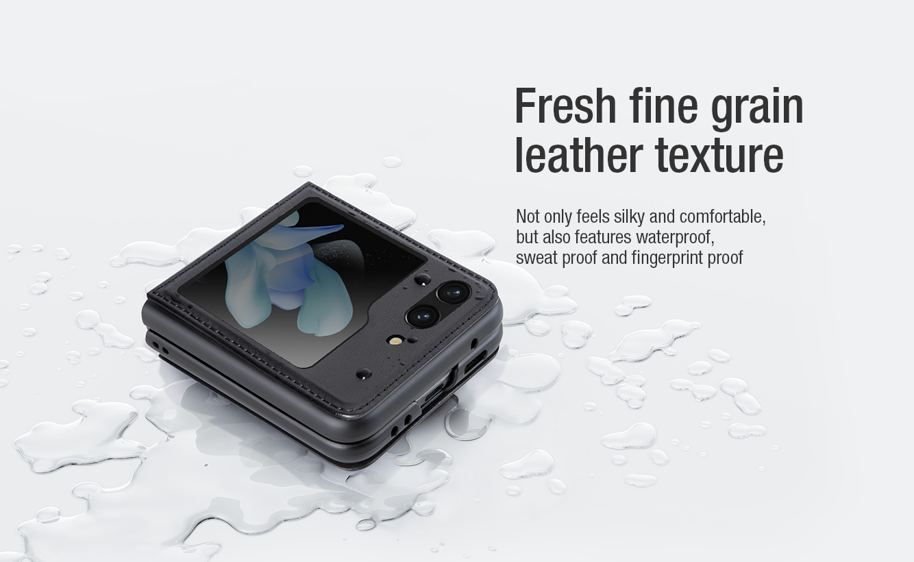 Bao Da Samsung Galaxy Z Flip 5 Flip5 Chinh Hang Nillkin Qin Leather Case (3)