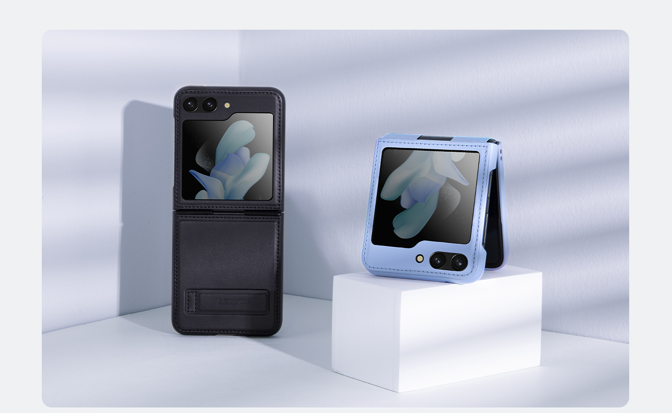Bao Da Samsung Galaxy Z Flip 5 Flip5 Chinh Hang Nillkin Qin Leather Case (8)