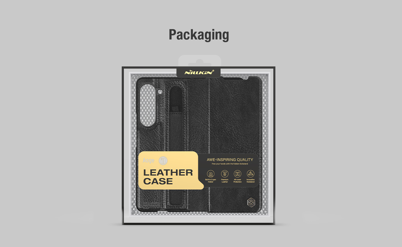 Bao Da Samsung Galaxy Z Fold 5 Fold5 Chinh Hang Nillkin Aoge Leather Case (12)