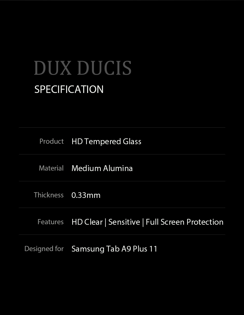 Tam Dan Kinh Cuong Luc Samsung Tab A9 Plus X210 X215 X216 Chinh Hang Dux Ducis Tempered Glass Screen Protector (10)