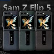 Ốp lưng Samsung Galaxy Z Flip 5 (Flip5) chính hãng X-Level Utmost Plain (lưng da, có chân dựng)