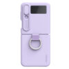 Ốp lưng Samsung Z Flip 4 (Flip4) Nillkin CamShield Silky (silicon chống bẩn, bảo vệ camera, kèm iring)