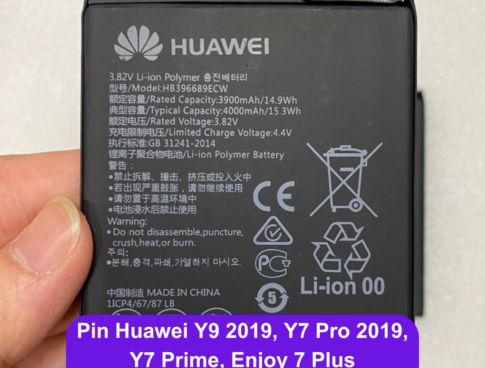 Thay Pin Huawei Y9 2019 Y7 Pro 2019 Y7 Prime Enjoy 7 Plus Hb406689ecw Lay Ngay Tai Dong Da Ha Noi