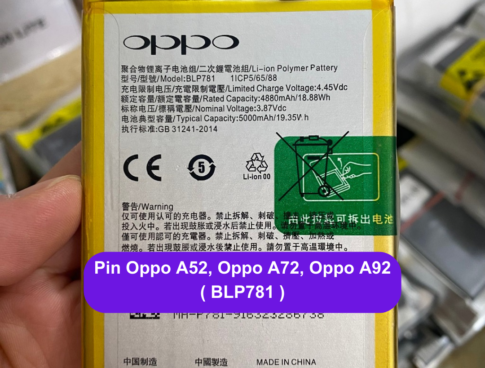 Thay Pin Oppo A52 Oppo A72 Oppo A92 Blp781 Uy Tin Lay Ngay Tai Dong Da Ha Noi