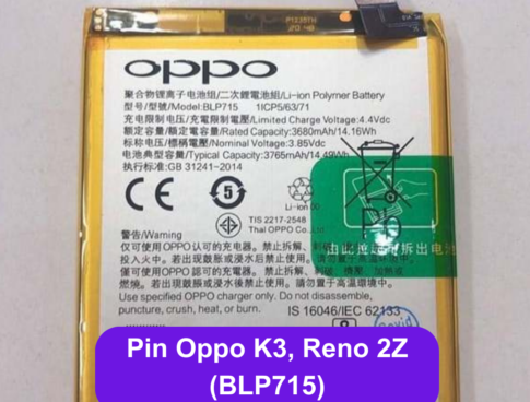 Thay Pin Oppo K3 Reno 2z Blp715 Lay Ngay Tai Dong Da Ha Noi