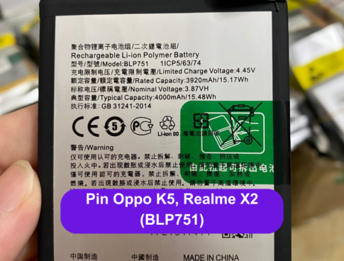 Thay Pin Oppo K5 Realme X2 Blp751 Uy Tin Lay Ngay Tai Dong Da Ha Noi