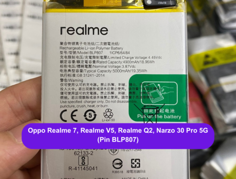Thay Pin Oppo Realme 7 Realme V5 Realme Q2 Narzo 30 Pro 5g Blp807 Uy Tin Lay Ngay Tai Dong Da Ha Noi