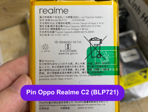 Thay Pin Oppo Realme C2 Blp721 Lay Ngay Tai Dong Da Ha Noi