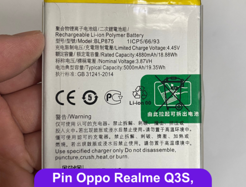 Thay Pin Oppo Realme Q3s Realme Narzo 50 Blp875 Lay Ngay Tai Dong Da Ha Noi