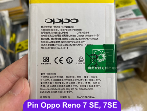 Thay Pin Oppo Reno 7 Se 7se Blp895 Lay Ngay Tai Dong Da Ha Noi