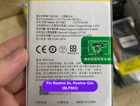 Thay Pin Realme 8s Realme Q3s Blp883 Uy Tin Lay Ngay Tai Dong Da Ha Noi