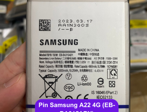 Thay Pin Samsung A22 4g Eb Ba315aby Lay Ngay Tai Dong Da Ha Noi