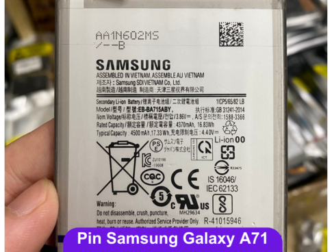 Thay Pin Samsung Galaxy A71 Eb Ba715aby Uy Tin Lay Ngay Tai Dong Da Ha Noi