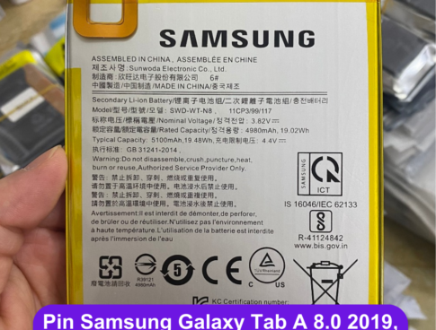 Thay Pin Samsung Galaxy Tab A 8 0 2019 T290 T295 Swd Wt N8 Uy Tin Lay Ngay Tai Dong Da Ha Noi