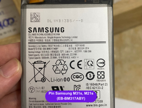 Thay Pin Samsung M31s M21s Eb Bm317aby Uy Tin Lay Ngay Tai Dong Da Ha Noi