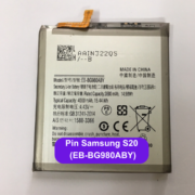 Thay pin Samsung S20 (EB-BG980ABY) lấy ngay tại Đống Đa, Hà Nội