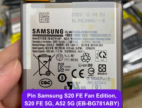Thay Pin Samsung S20 Fe Fan Edition S20 Fe 5g A52 5g Eb Bg781aby Uy Tin Lay Ngay Tai Dong Da Ha Noi