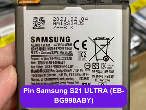 Thay Pin Samsung S21 Ultra Eb Bg998aby Lay Ngay Tai Dong Da Ha Noi