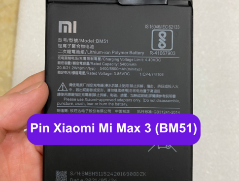 Thay Pin Xiaomi Mi Max 3 Bm51 Lay Ngay Tai Dong Da Ha Noi