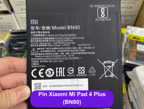 Thay Pin Xiaomi Mi Pad 4 Plus Bn80 Uy Tin Lay Ngay Tai Dong Da Ha Noi