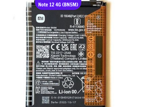 Thay Pin Xiaomi Redmi Note 12 4g Bn5m Sua Chua Pin Xiaomi Uy Tin Lay Ngay Tai Ha Noi