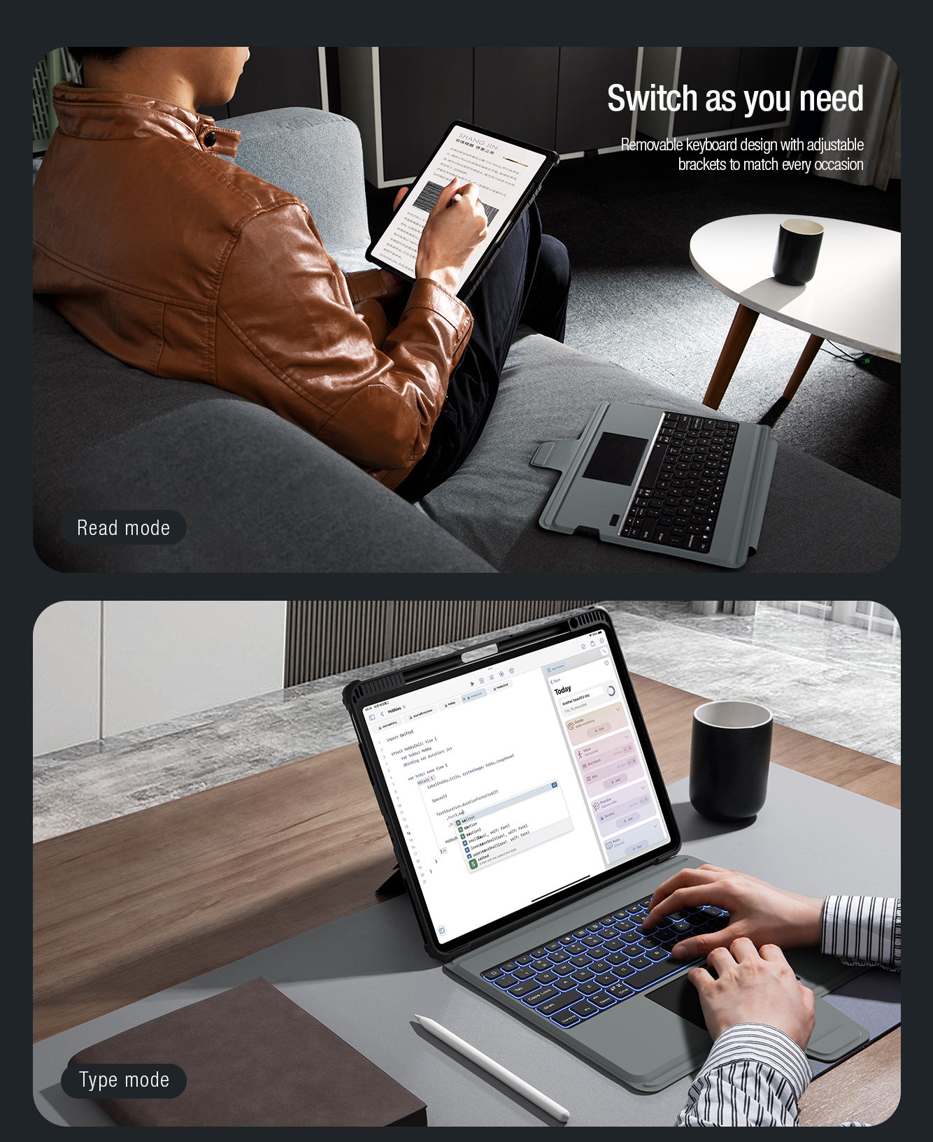 Bao Da Ban Phim Ipad Air M3 13 Inch Chinh Hang Nillkin Bumper Combo Keyboard Case (6)