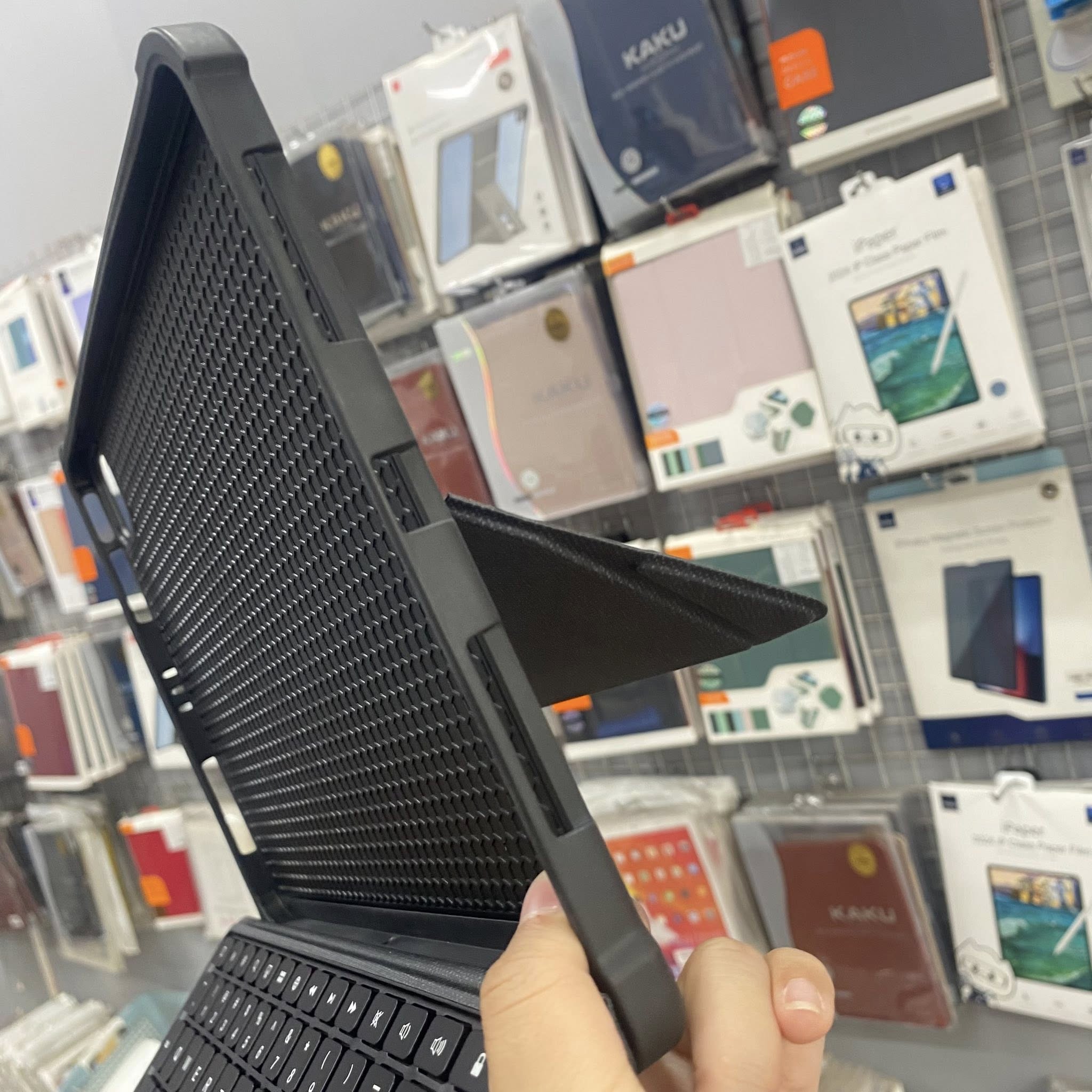 Bao Da Kem Ban Phim Ipad Air 11 Inch M3 Chinh Hang Wiwu Mag Touch Keyboard Case (5)