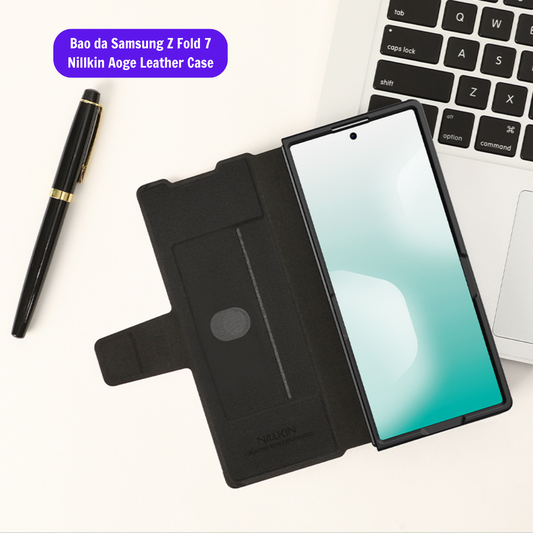 Bao Da Samsung Z Fold 7 Chinh Hang Nillkin Aoge Leather Case (12)